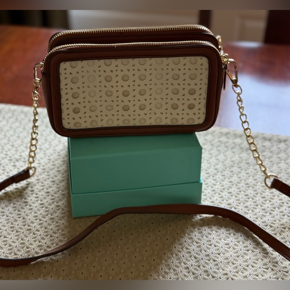 Ann Klein perforated cane purse